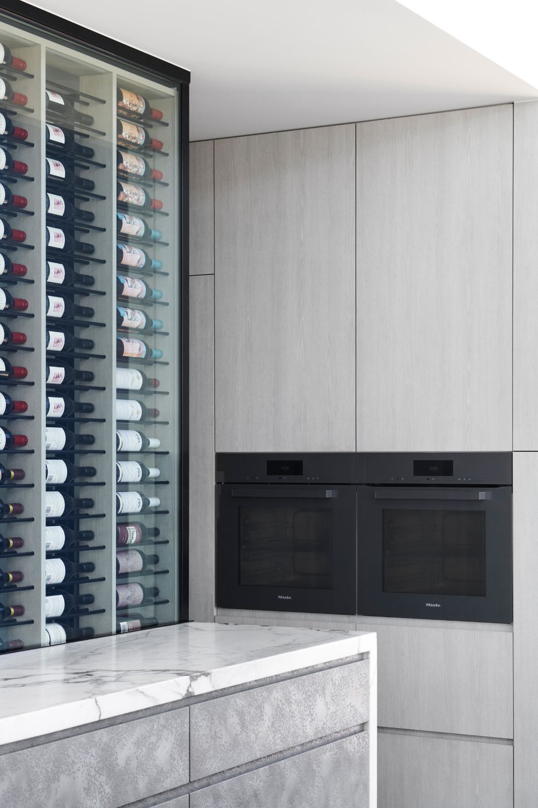 Brighton, Beach Road, kitchen, wine wall and ovens