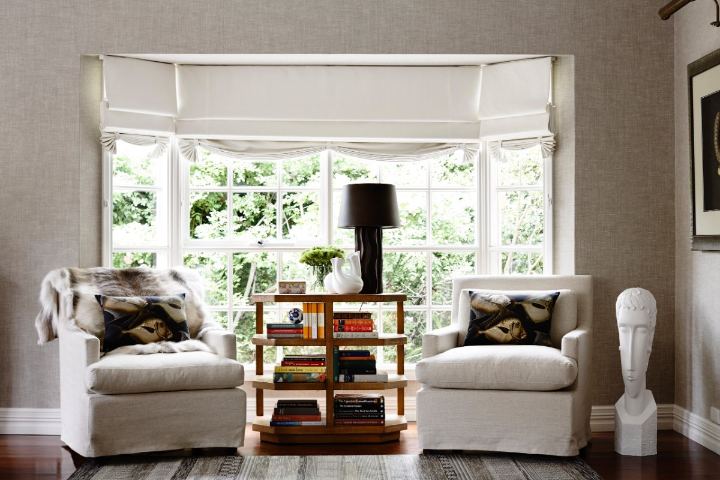 Malvern, a pair of armchairs at the bay window