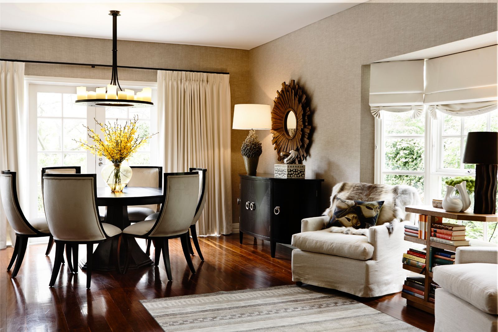 Malvern, dining and living room